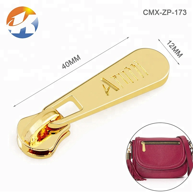 Handbag Accessories Nickel Plated Metal Zip Puller