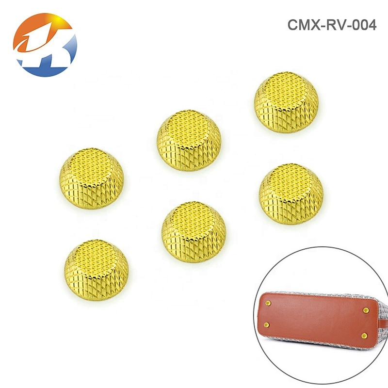 Zinc Alloy Gold Metal Stud Rivets For Bags, Wholesale Durable Nickel-free Handbag Feet