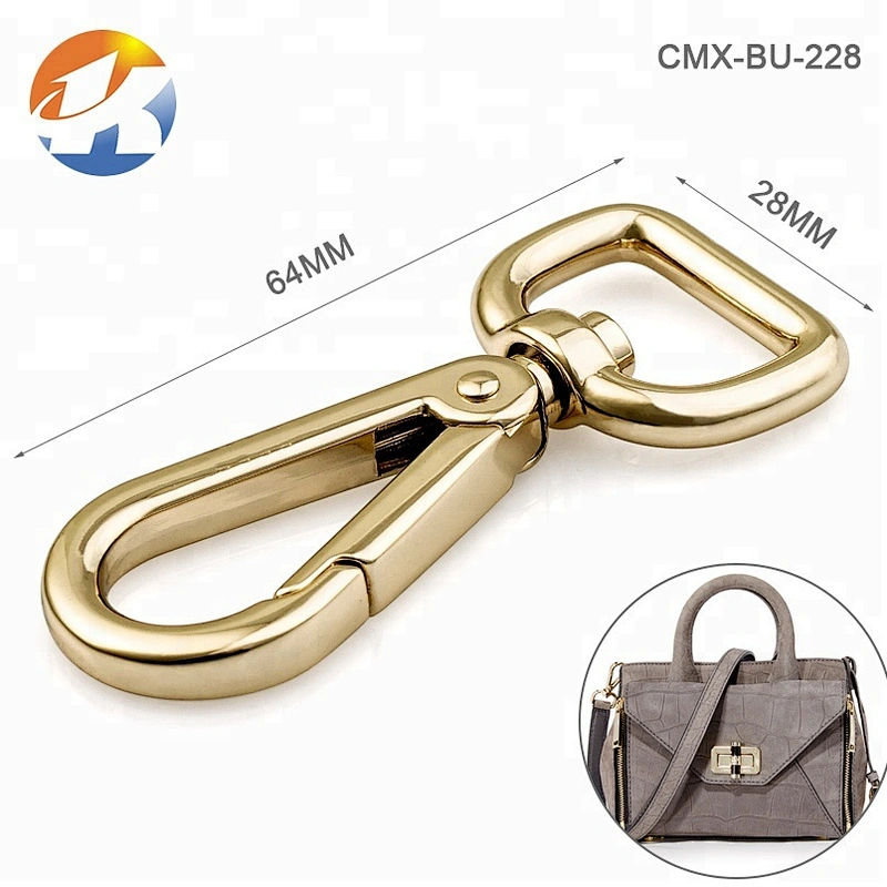Bag Accessories Metal Dog Swivel Snap Hook For Handbag, Zinc Alloy Die-casting Metal Dog Hook *
