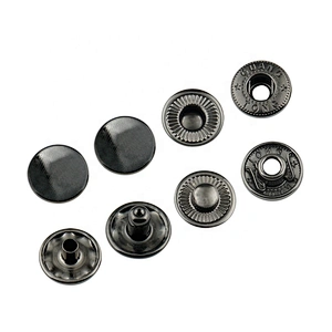 Custom Decorative Metal Press Snap Fasteners Buttons With Four Parts For Garments