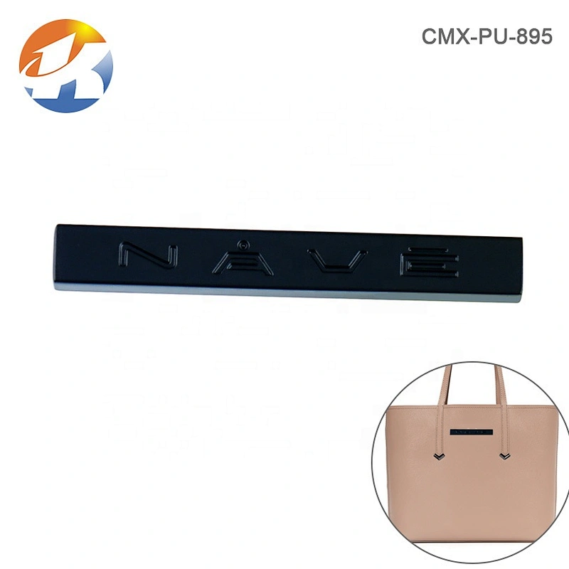 Custom Engraved Metal Handbag Logo Label, Design Black Metal Plate for Backpack