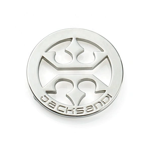 Custom Silver Round Metal Name Tag, Metal Logo Tag for Handbag and Wallet