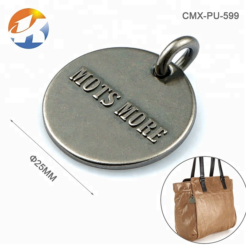 Round With Hole Hang Custom Gold Plated Logo