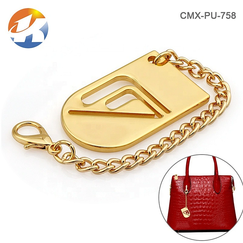 Clasp Chain With Tag Fashion Gold Metal Logo Handbags