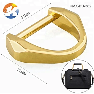 High End Quality Hang Plating Shiny Gold D Ring Metal for Handbags