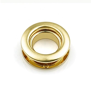 Bag Accessories Zinc Alloy Brush Gold Metal Eyelets, Custom Metal Grommet for Handbags