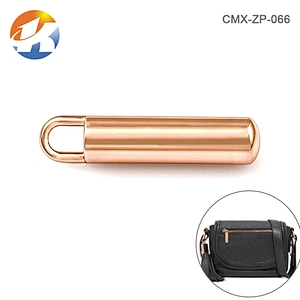 Custom Glossy Rose Gold Metal Zipper Pullers