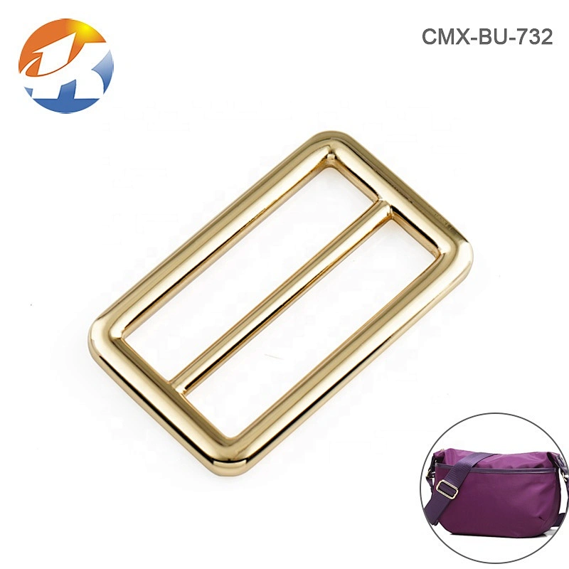 Kangsheng Factory Custom Eco Friendly Handbag Strap 2 Inch Gold Metal Adjuster Buckle for Bags