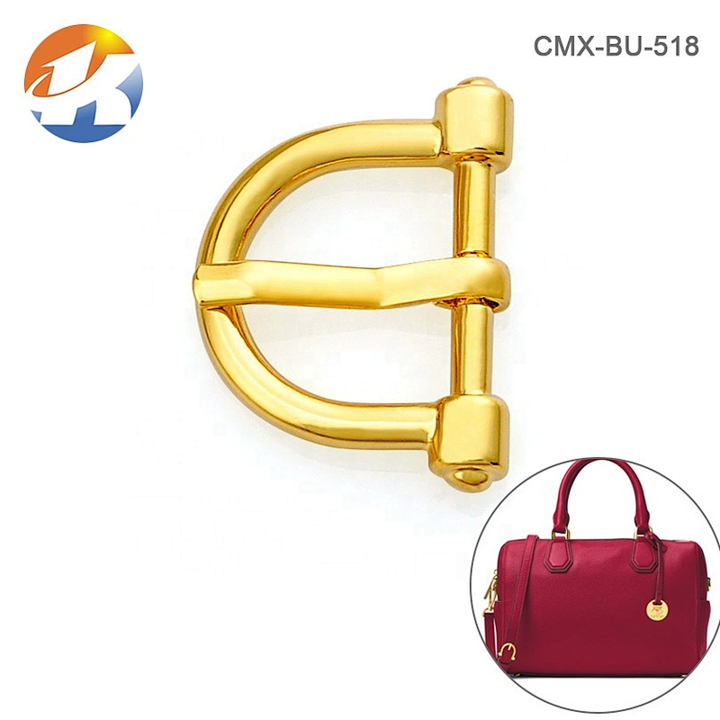 New Products Fashion Bag Gold Metal Pin Buckle, Custom 15mm Zinc Alloy Metal Pin Buckle for Handbags