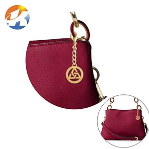 High Quality Bag Accessories Customized Metal Logo Tag, Round Shape With Chain and Clasp Metal Label for Handbags