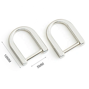 Factory Direct Wholesale Zinc Alloy D Shape Metal Ring, Custom 5mm Small Metal D Ring for Strap Handbags