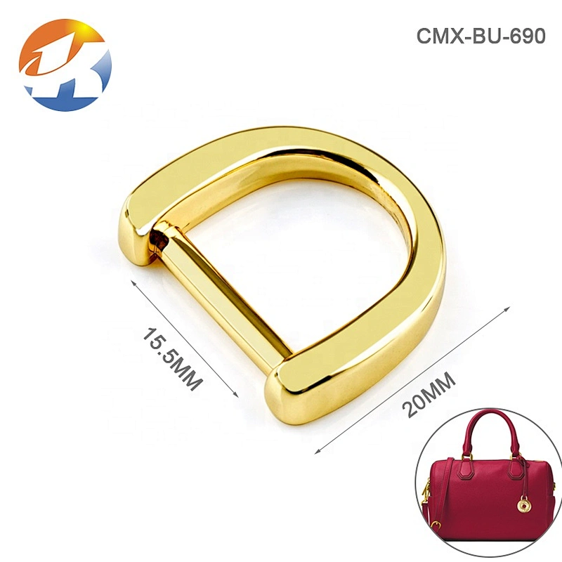 Custom Top Quality Handbag Hardware Alloy Metal D Ring Hook For Bags