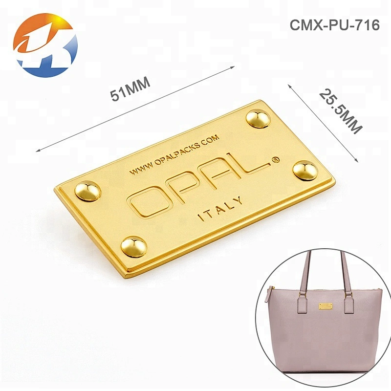 Handbag Hardware Suppliers Nickel Plated Metal Logo
