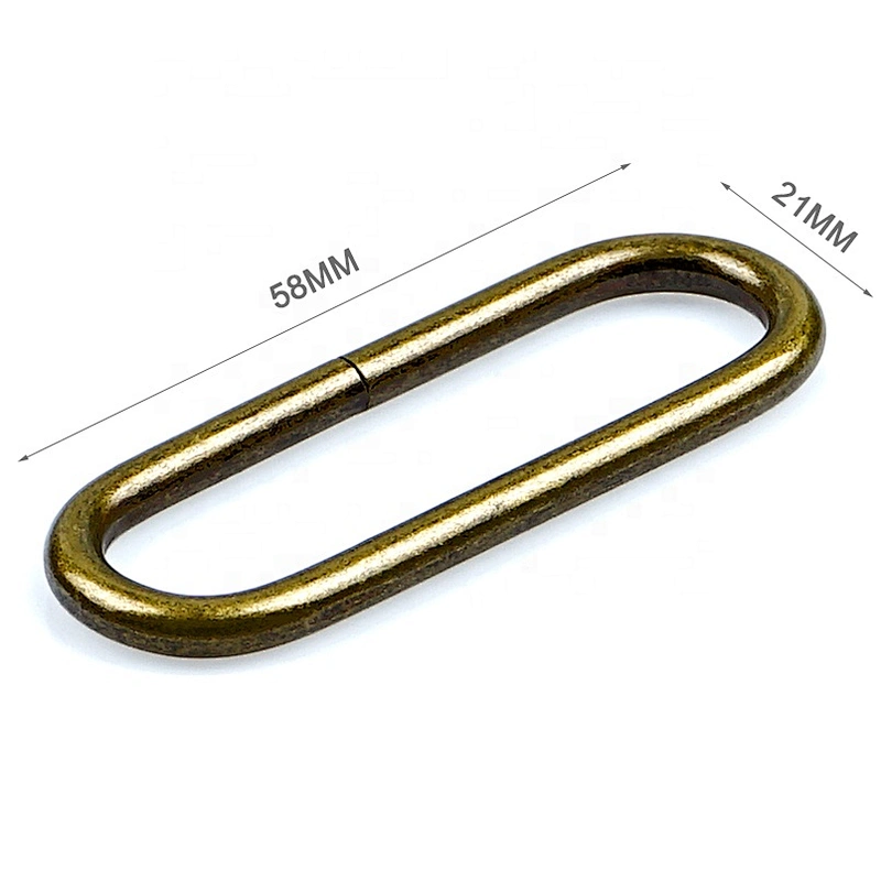 Wholesale Oval Shape Antique Brass Metal Ring, Bag Hardware Cheap Price 2 Inch Iron Metal Ring for Strap