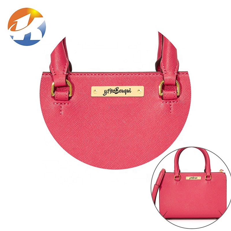 Kangsheng Factory Professional Custom Engraved Metal Label for Handbag, Bag Accessories Gold Metal Name Plate Logo