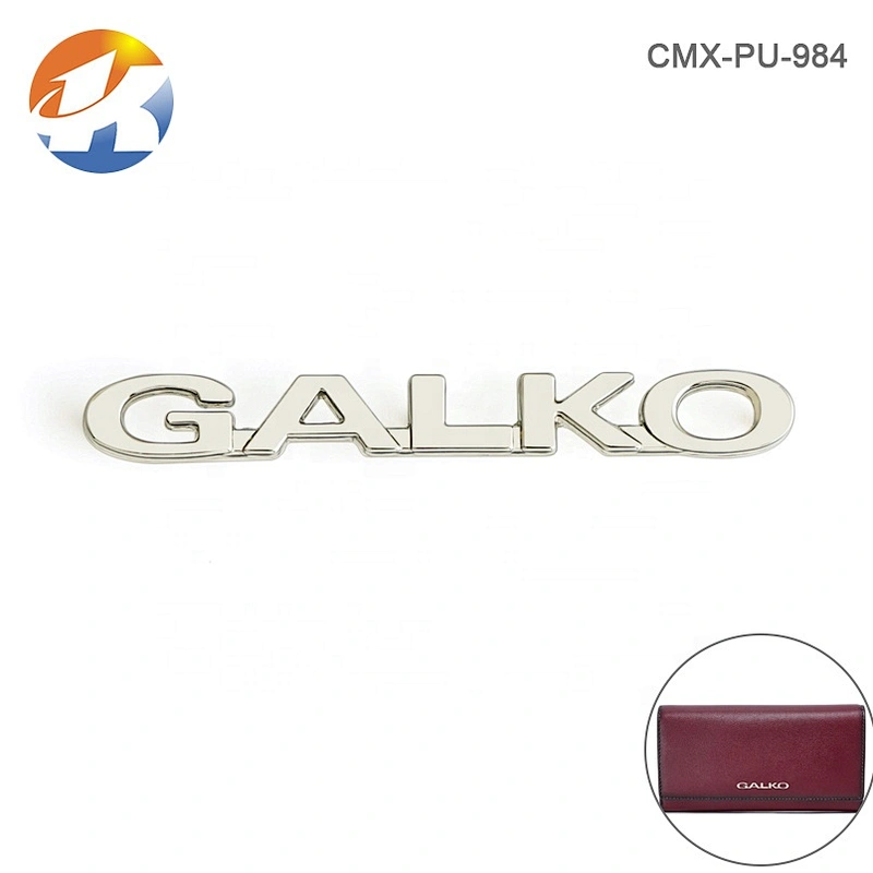 Professional Custom Metal Logo Plate, Handbag Hardware Metal Letters Logo for Bags