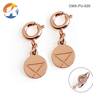 High Quality Round Shape Small Jewelry Metal Logo Name Plate Metal Bracelet Tag