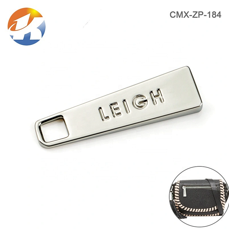 Custom Logo Metal Zipper Pull, Professional Manufacturer Designer Metal Zipper Puller for Bags