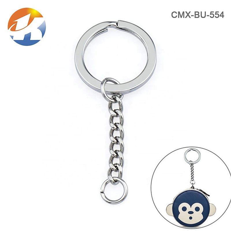 OEM ODM 1 Inch Metal Split Keychain, Metal Round O Ring with Chain for Key Chain