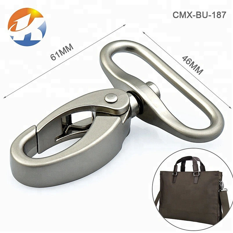 Hot Sale Handbag Hardware Metal Trigger Snap Hook, Golden Plated Swivel Metal Snap Hook for Bags