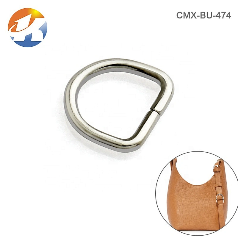 Wholesale Small Iron Metal Bag D Ring, 8mm D-ring Buckle for Strap and Backpack