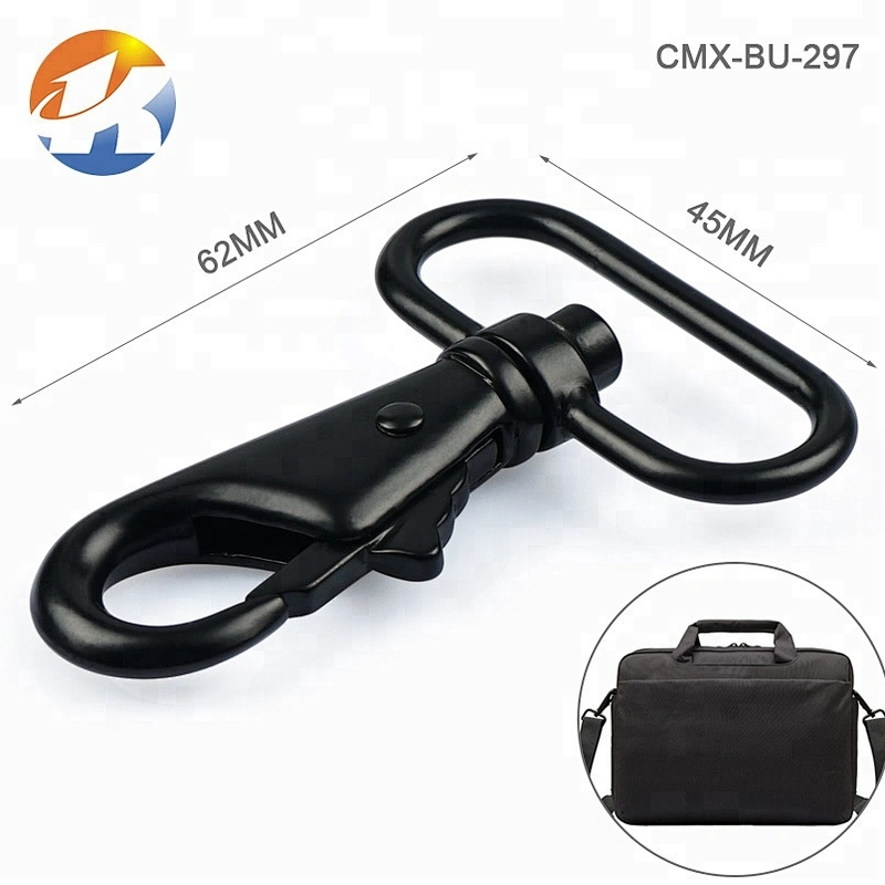 Zinc Alloy Bag Hardware Metal Bag Black Snap Hook, Wholesale Metal Snap Hook for Backpack