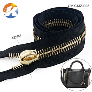 High End Handbags Hardware Custom Metal Zipper with Gunmetal Tooth for Clothing