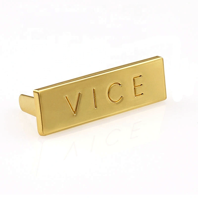 OEM ODM Handbag Square Metal Logo, Custom Made Metal Brand Label Plate for Bags