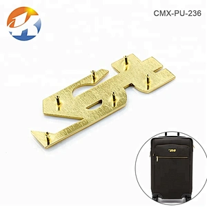 Bag Accessories Cut Out Letters Custom Gold Plate Logo