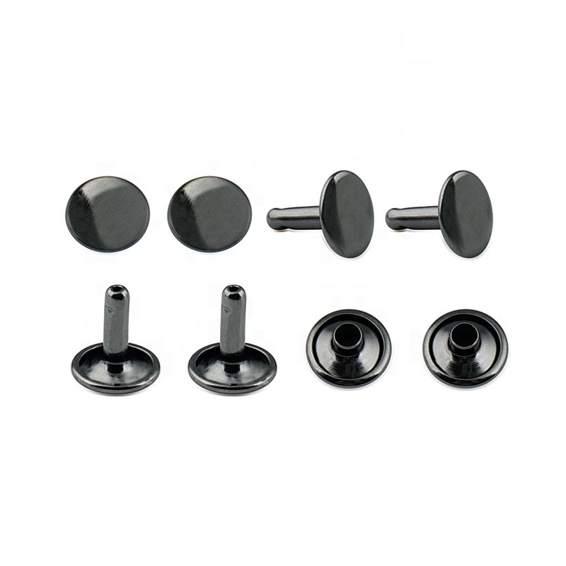 Wholesale Bag Accessories Gunmetal Rivet, Metal Material Double Cap Rivet For Garment