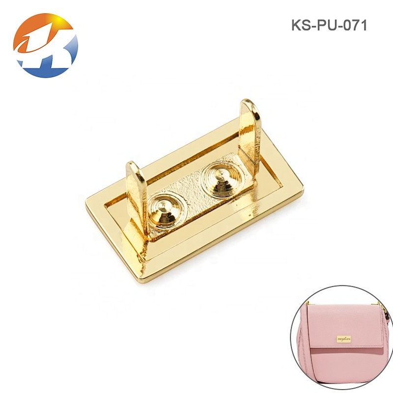 Golden Metal Label Tag Logo Charm Hardware, Custom Logo Engraved Label Metal For Handbags