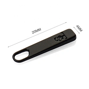 Bag Matt Black Metal Zipper Puller for Wallet, Custom Logo Small Metal Zipper Pull