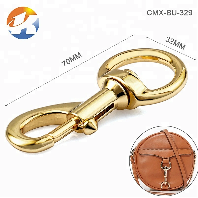 Hot Sale Gold Metal Spring Snap Hook for Bag, Purse Hardware Metal Snap Hook