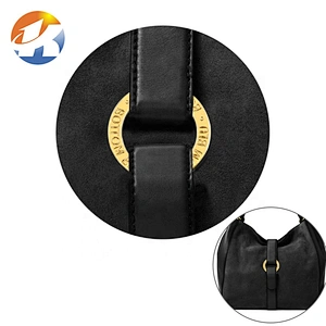 Wholesale Bag Accessory Zinc Alloy Gold Plated Metal O Ring, Custom Engraved Logo Metal Flat O Ring for Handbags Bag Strap