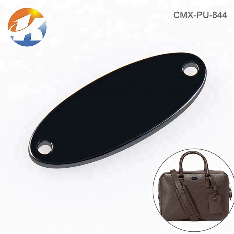 Oval Shape Sewing Metal Tag, Custom Gunmetal Metal Clothing Labels for Garment