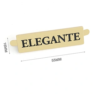 Hot Sale Bag Hardware Gold Metal Nameplate, Custom Metal Logo Label for Handbags*