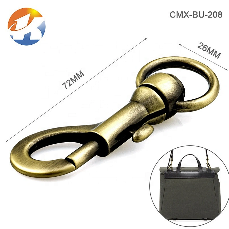 Fashion Design Shoulder Hook Gold Metal Handbag Snap Hook