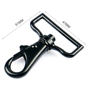 Custom Zinc Alloy Metal Snap Hook for Strap, Wholesale Stronger Black Dog Snap Hook For Bags