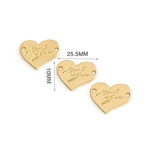 Design Clothing Brand Logos Metal Tag Labels For Clothes, Sewing Golden Metal Cloth Label Tag For Clothing Custom