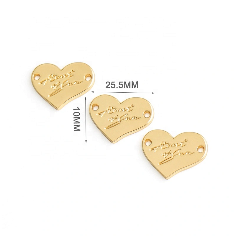 Design Clothing Brand Logos Metal Tag Labels For Clothes, Sewing Golden Metal Cloth Label Tag For Clothing Custom