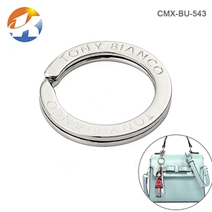 Wholesale Cheap Metal O Ring Keychain, Custom Engraved Logo Metal Keychain Ring