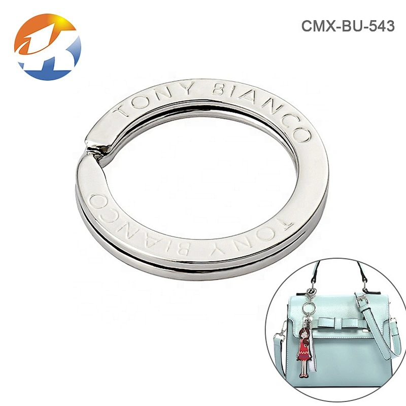 Wholesale Cheap Metal O Ring Keychain, Custom Engraved Logo Metal Keychain Ring