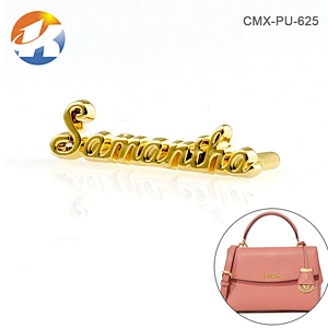 Professional Custom Gold Small Metal Logo For Bags