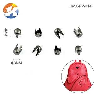 Bag/Leather Accessories Black Nickel Metal Rivet Stud