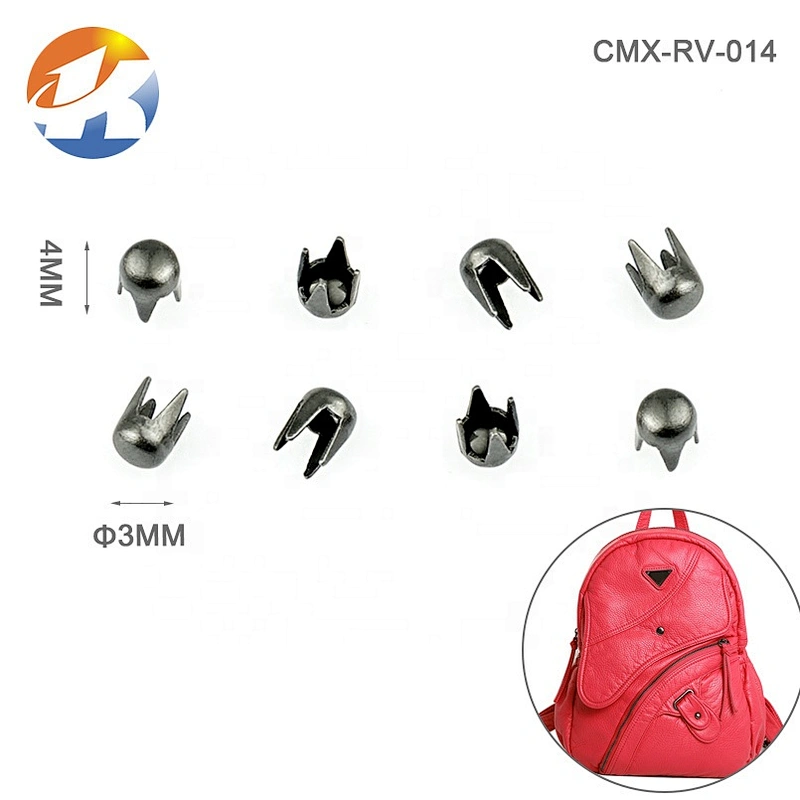Bag/Leather Accessories Black Nickel Metal Rivet Stud