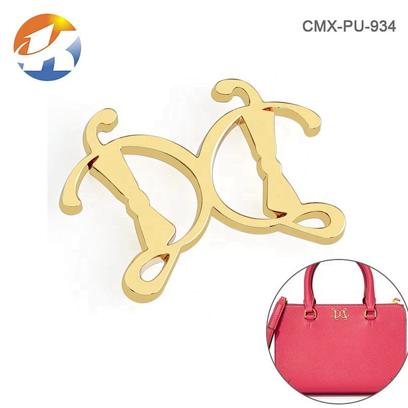 Wholesale Design Bag Hardware Gold Metal Logo Plate, Custom Metal Label for Handbag