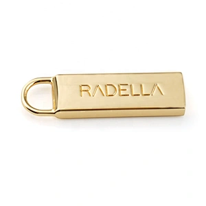 OEM ODM Gunmetal Metal Zipper Pull with Small Clasp, Custom Metal Zip Puller for Bags
