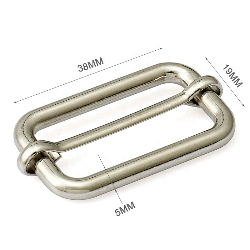 Factory Price 38mm Iron Metal Tri-Glide Buckle, School Bag Metal Adjustable Strap Buckle