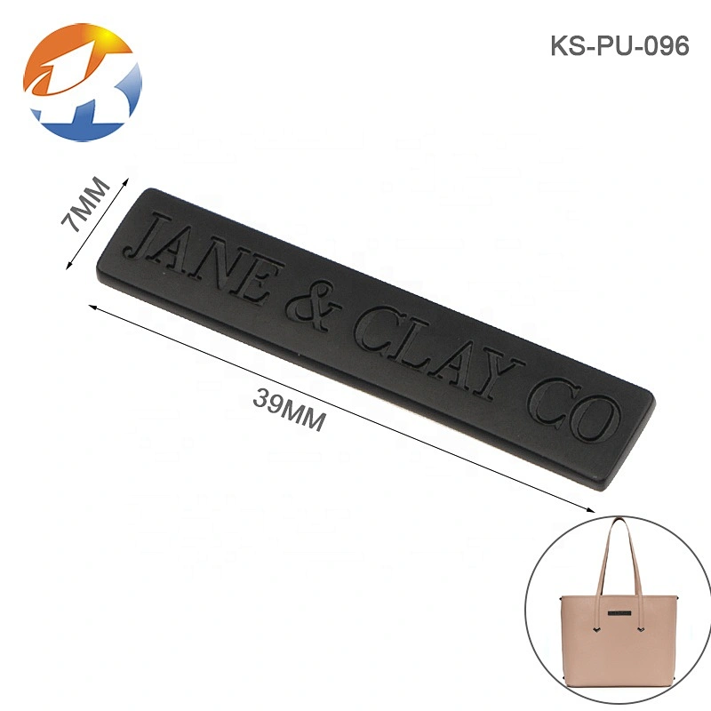 Bag Accessories Black Metal Label, Custom Brand Logo Metal Name Plate Engraved For Handbags