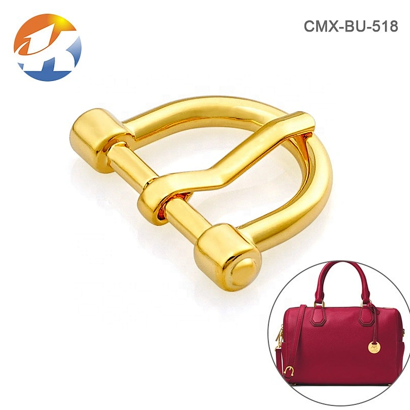 New Products Fashion Bag Gold Metal Pin Buckle, Custom 15mm Zinc Alloy Metal Pin Buckle for Handbags